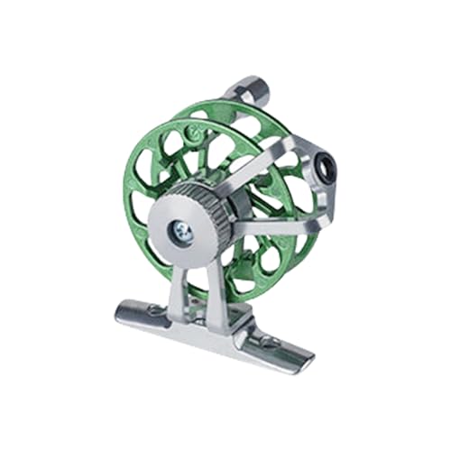 Reel, Aluminum Reels for Trout Pike Fly Fishing Winter Ice Wheel Fly Tackle Aluminum Saltwater - color: Golden base, size: Standard