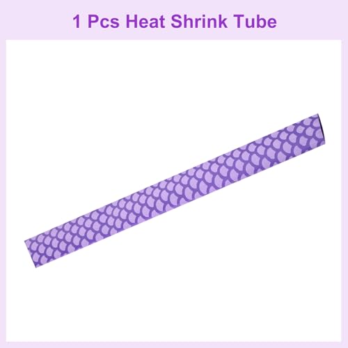 DMiotech Heat Shrink Sleeve Wrap Tubing x Tube Tubing for Fishing Rod Grips and Other Grips, Non Slip - Insulation - Waterproof 40'' Lengths, Dia 25mm Purple Scales - color: Purple Scales, size: Dia 25mm