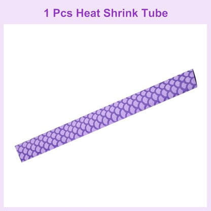 DMiotech Heat Shrink Sleeve Wrap Tubing x Tube Tubing for Fishing Rod Grips and Other Grips, Non Slip - Insulation - Waterproof 40'' Lengths, Dia 25mm Purple Scales - color: Purple Scales, size: Dia 25mm