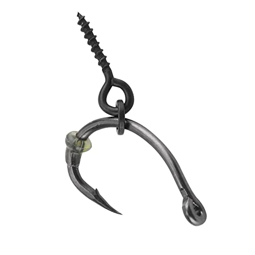 30Pcs Carp Fishing, Carp Hooks, Carp Fishing Rig Hook Bait Stoppers Bait Screws Terminal Tackle