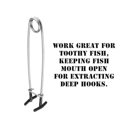 2 Pcs Fish Mouth Spreader Fish Mouth Opener Spring Steel Jaw Retractor Stainless Steel Fish Mouth Hook Remover Jaw Spreader Saltwater Fishing Tool