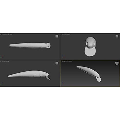 10 Blank Unpainted Minnow Crankbait Topwater Lipless Jerkbait Fishing Lures V3 - color: UPM509