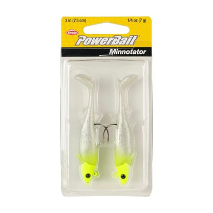 Berkley PowerBait Minnotator Fishing Soft Bait - color: Lemon Head Glow, size: 3 in - 1/4 oz
