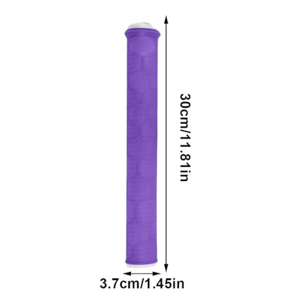 Fishing Rod Handle Cover, Silicone Fishing Pole Tube Sleeve with Non-Slip Design for 13mm-37mm Handle - color: Purple