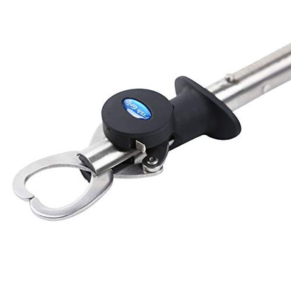 Fish Lip Gripper with Weight Scale and Measuring Tape Fish Scales Grip Grabber Professional Fish Holder Stainless Steel Fish Lip Grabber Fish Lip Grip Tool