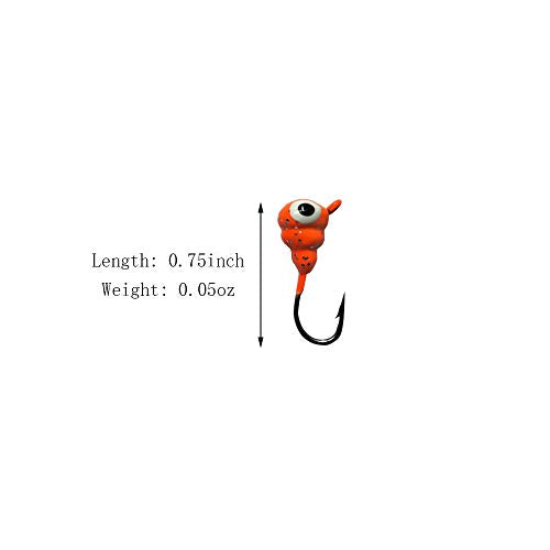 Ice Fishing Jigs Fishing Bait Jigging Lures Kit Winter Metal Lures - color: 0.75inch/0.05oz-12pcs