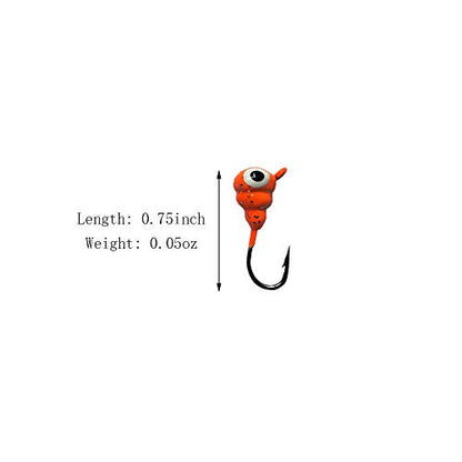 Ice Fishing Jigs Fishing Bait Jigging Lures Kit Winter Metal Lures - color: 0.75inch/0.05oz-12pcs