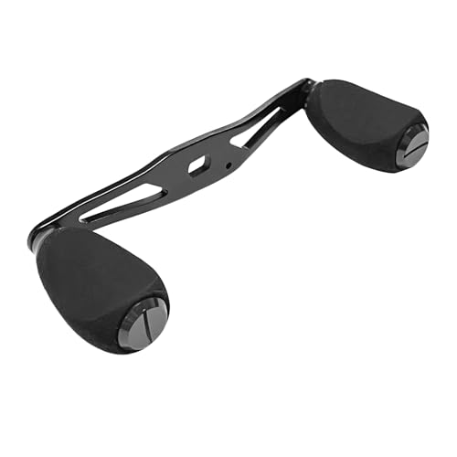 Fishing Reel Handle Fishing Baitcasting Reel Replacement Parts, with EVA Knob and Nut (Black) - color: Black