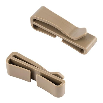 TACNEX Tactical Backpack Strap Clip Webbing Keeper Holder MOLLE Belt Hook Retainer Harness/Sling/Bag/Military Strap Stays - color: Khaki, size: 1"