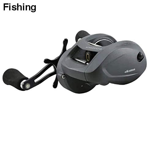 Okuma Komodo SS Large Capacity Aluminum Frame Stainless Steel Gears Low Profile Baitcaster - size: KDS-364: 6.4:1, 150yds-20lb, style: Paddle Handle - Right Hand