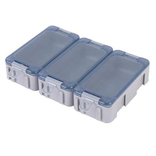 Alomejor Small Tackle Box, Luminous Fishing Tackle Organizer with Transparent Window and Safety Locks for Kayak Bank Fishing (PP Material) - color: Gray