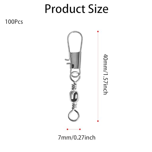 Fishing Snap Swivels - size: 40mm/1.57inch