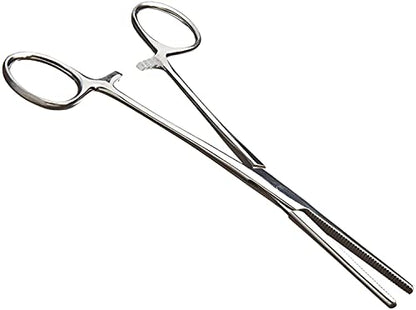 SURGICAL ONLINE 2-Piece Curved & Straight 5" Hemostat Set - Stainless Steel Locking Tweezer Clamps - Ideal Hemostats for Nurses, Fishing Forceps, Crafts and Hobby - size: 5"