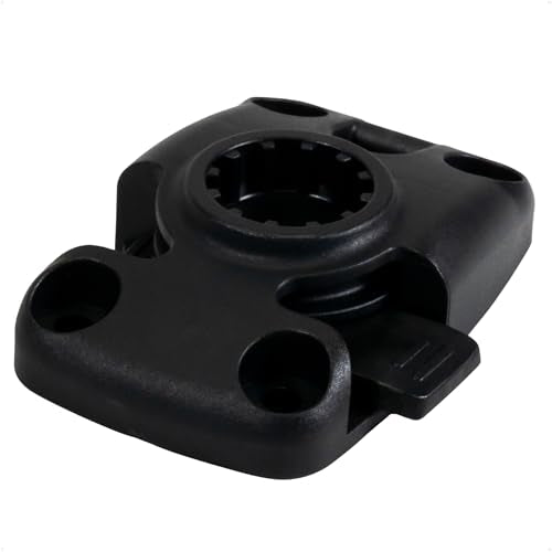 Five Oceans Fishing Rod Holder for Boat with Deck Mount Base, Black, High-Impact Nylon for Boats & Kayaks, Multiple Sizes - style: Compatible Sliding-lock Base
