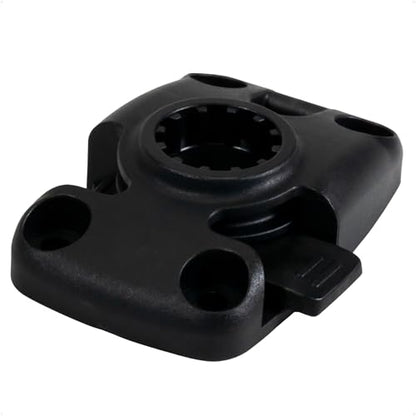 Five Oceans Fishing Rod Holder for Boat with Deck Mount Base, Black, High-Impact Nylon for Boats & Kayaks, Multiple Sizes - style: Compatible Sliding-lock Base