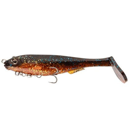 Strike King Final Copy Fishing Lure, Pre-Rigged Soft Plastic Swimbait, Free-Swinging Size 4 Treble Hook, Belly Magnetic Hook Keeper, 7/8-Ounce - color: Orange Bream