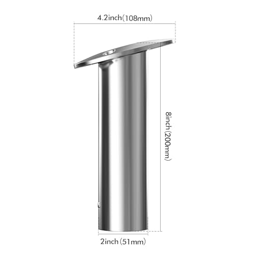 Boat Fishing Rod Holder,2Pcs 15/30/90 Degree Stainless Steel 316 Flush Mount Rod Holders for Fishing Boat,with PVC Cap,Inner Tube and Gasket - color: Black Insert, size: 15 Degree