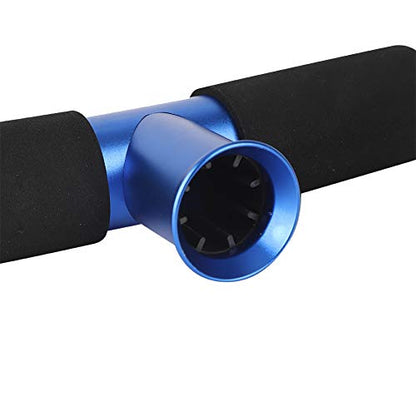 Fighting Waist Belt with Aluminum Rod Holder and Lanyard - T-Bar Butt Cushion for Fishing Rod Rack Support