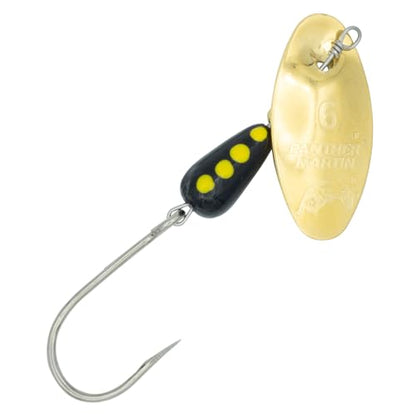 Panther Martin PM Single Hook Barbless Teardrop Spinners Fishing Lure Catches Trout, Perch, Crappie, Bluegill, Warmouth, Pumpkinseed & more - color: Barbless Gold, size: 2 (1/16 oz.)