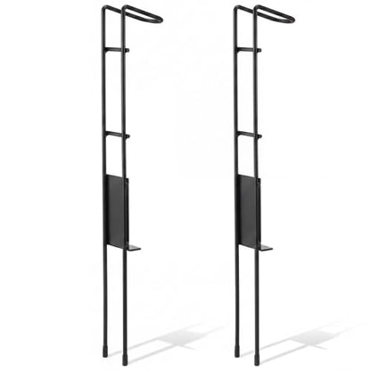 2 Set Blaze Bank Fishing Rod Holders Heavy Duty Steel Rod Stands for Shore Fishing - color: Black