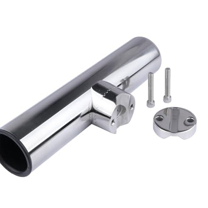 Fishing Rod Holders for Boat, 2 Pack Stainless Steel Rail Mount Rod Holders Clamp on 1" to 1-1/4" Rail for Fishing Boats, Kayaks, Canoes, and Other watercraft.