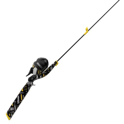 Zebco Youth Floating Spincast Reel and Fishing Rod Combo, Pre-Spooled with 6-Pound Cajun Line - color: Black/Yellow/Gray