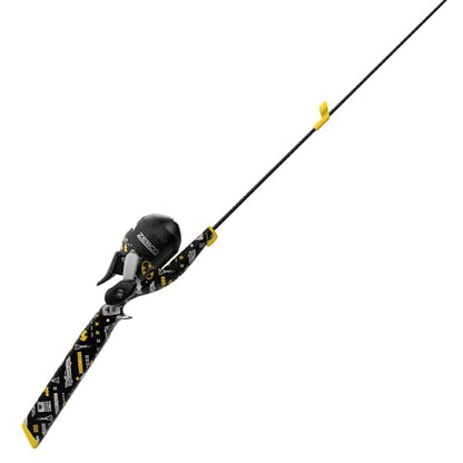 Zebco Youth Floating Spincast Reel and Fishing Rod Combo, Pre-Spooled with 6-Pound Cajun Line - color: Black/Yellow/Gray