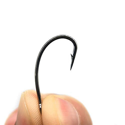 100pcs Carp Fishing Hooks Barb Sharp Catfish Hooks Set in Assorted Sizes 2# 4# 6# 8#