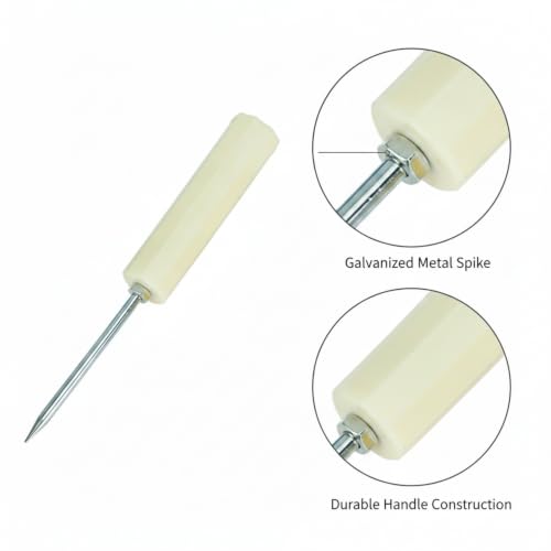 Ground Fishing Rod Holder, Galvanized Metal Spike for Beach and Riverbank, Support for Surf Casting (1 PC) - color: White