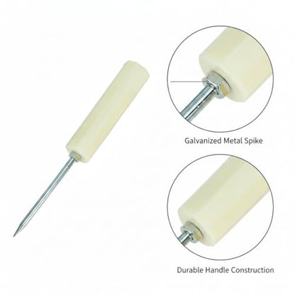 Ground Fishing Rod Holder, Galvanized Metal Spike for Beach and Riverbank, Support for Surf Casting (1 PC) - color: White
