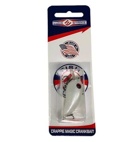 Crappie Magic Crankbait (2 Inch Crappie Lure) Made in the USA - color: Pearl White