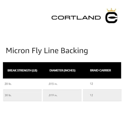 Cortland Micron Backing Fly Fishing, Orange 250 YDS, 30lb