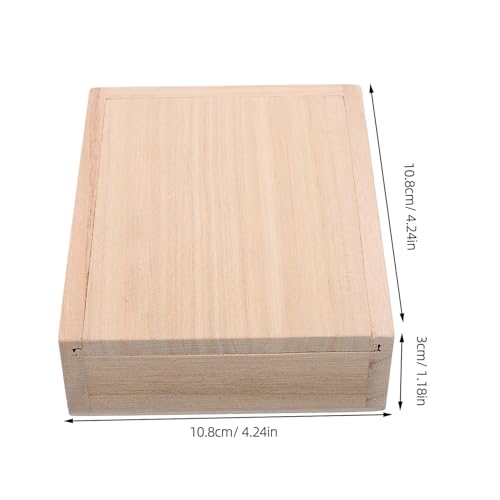 BESPORTBLE Wooden Worm Bait Box with Sliding Lid Portable Live Bait Storage Container for Fishing Breathable Worm Keeper for Anglers