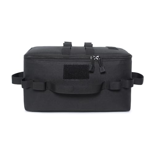 Fishing Tackle Bag Outdoor Camping Cookware Tool Bag Portable Large Capacity Tote Storage Bag Picnic Tactical Soft Case (Black(13.38''L x 6.69''W x 7.48''H)) - color: Black(13.38''L x 6.69''W x 7.48''H)