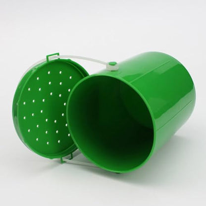2pcs Fishing Bait Bucket Set, Plastic Live Earthworm Lures Container, Portable Worm Holder for Outdoor Fishing Tackle and Bait Storage