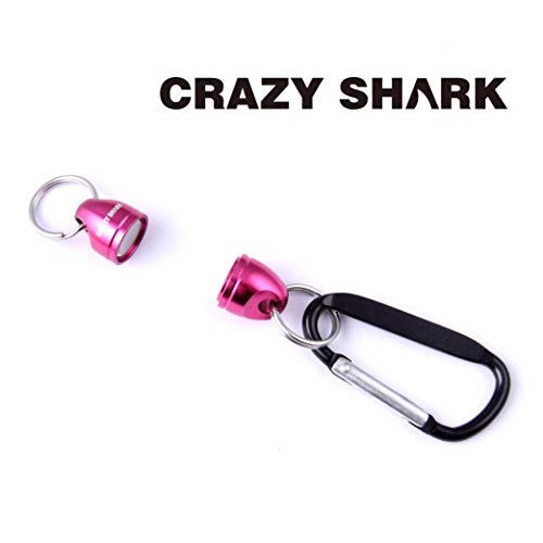 Magnetic Net Release for Fly Fishing, Aluminum Magnetic Quick Release Keychain, Fly Fishing Net Magnet Holder Retractor with Carabiner - color: Pink