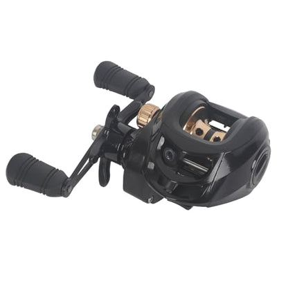 Baitcasting Reel,Carbon Fiber Drag Fishing Baitcaster Reels, Bait Cast Reel With 7.2:1 Gear Ratio 10+1 Ball Bearings 17.6lbs Max Drag Right Hand，Fish Gift For Man - color: 04-HEIJIN