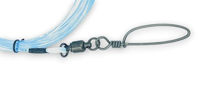Wahoo Shock Leader for High Speed Trolling. 250-400lb Test Available, with Ball Bearing snap Swivel. - color: Light Blue, size: 300 lb