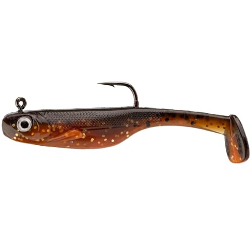 Strike King Homing Minnow Fishing Lure, Pre-Rigged Soft Plastic Swimbait, 3-Pack - color: Orange Bream, size: 2.5", 3/8oz