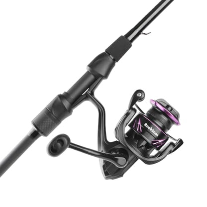 ROOBLINOS BASS Hunter Fishing Rod and Spinning Reel Combo 6.9ft Lightweight Carbon Fiber Fishing Pole Set Freshwater & Saltwater Bass Trout and Panfish Lakes Rivers Fishing - color: BASS HUNTER+PE2500S(shallow spool)