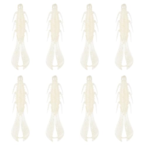 6th Sense – Bodega Craw 3.5 Soft Plastic Craw, Finesse Bass Fishing Lure for Flipping, Pitching, and Jig Trailers – Made in the USA - color: Platinum White