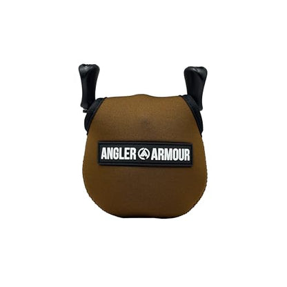 Angler Armour Baitcast Reel Cover | Baitcaster Sleeve | Fishing Reel Pouch | Low Profile Baitcasting Reel Protector | Neoprene Reel Case | 50 100 200 Series Baitcast Covers - color: Marsh Brown