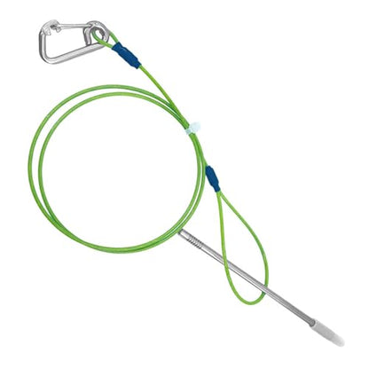 Fishing Fish Stringer Fish Needle Hook Stringer with Coated Stainless Steel Cable for Saltwater Freshwater - color: Carabiner Buckle, size: 1M