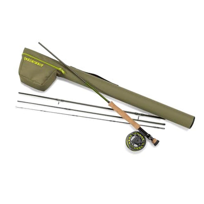 Orvis Encounter Fly Rod Outfit - 4Pc Fishing Rod and Reel Combo | Smooth Performance, Complete with Reel, Line, Backing, & Leader for Young Anglers, Pre-Balanced Ready-to-Fish Setup - size: 5-Weight, 9'