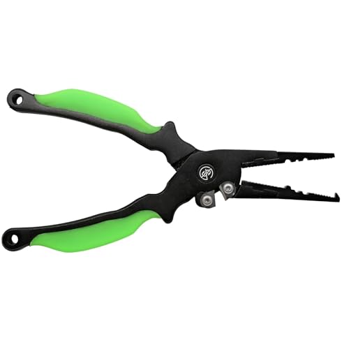 Googan Squad 6.5 Inch Aluminum Fishing Pliers with Spring Loaded Jaws and Soft Grip Handles for Hook Removal, Line Cutting and Crimping - style: 6.5" Aluminum Pliers