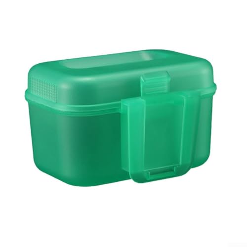 Worm Container Fishing Bait Box, Ventilated Live Bait Storage Case with Waist Buckle, Plastic Lure Holder for Red Worms and Shrimp