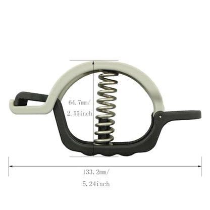 Duckbill Fish Gripper Scale Control Fisherman Stainless Steel Spring Fish Gripper Lure Fishing Tackle Accessories Mini Fish Control Device Fish Scale Pliers with Quick Clamp Hook