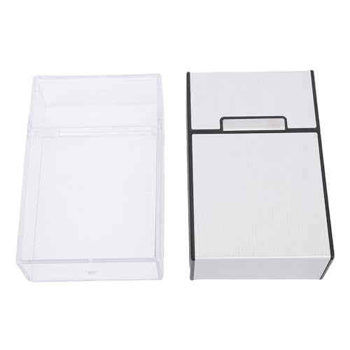2 Pcs Water Proof ID Badge Holder, Clear Hard Plastic & Metal Case for Keys, Money, ID Cards, Portable Dry Box for Beach, Camping, Hiking & Travel