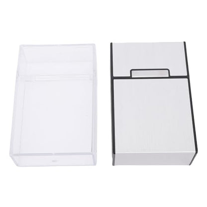 2 Pcs Water Proof ID Badge Holder, Clear Hard Plastic & Metal Case for Keys, Money, ID Cards, Portable Dry Box for Beach, Camping, Hiking & Travel