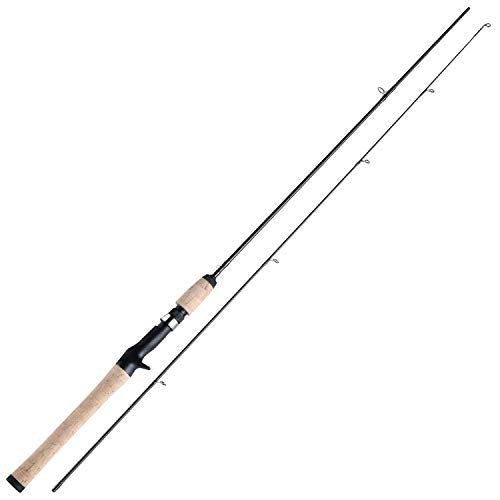 Sougayilang Fishing Rods Graphite Lightweight Ultra Light Trout Rods 2 Pieces Cork Handle Crappie Spinning Fishing Rod - color: Casting6'0''-UL-2pcs